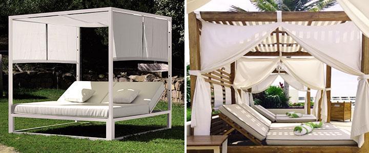 Camas de jadín balinesas, para piscina y exterior